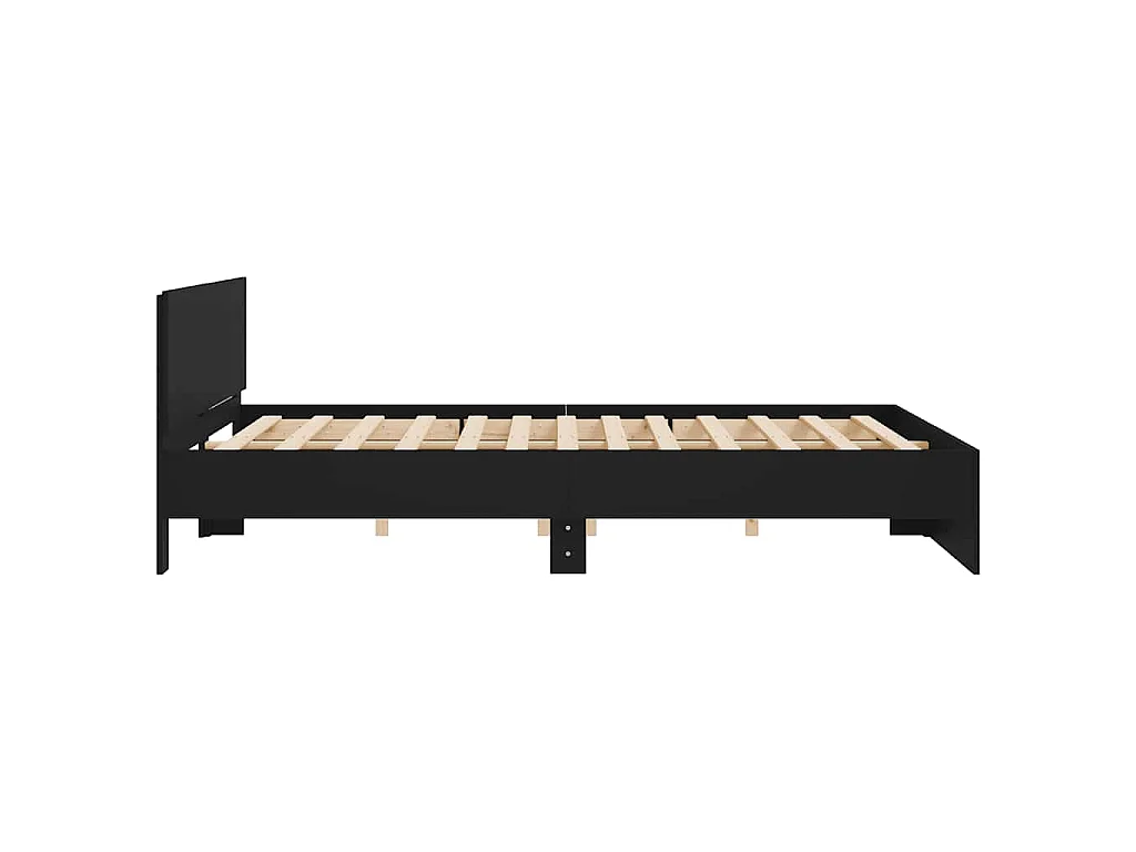 Cadre de lit sans matelas noir 180x200 cm