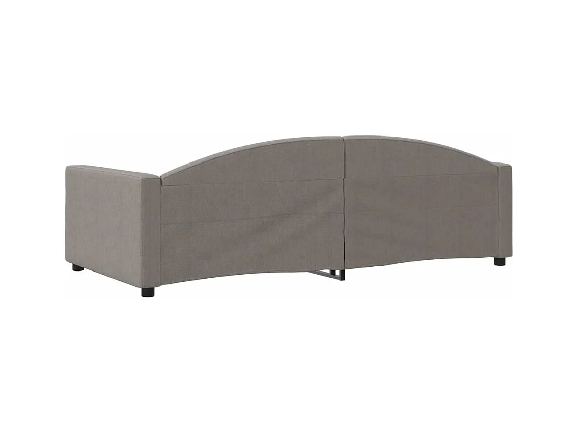 Lit de repos taupe 100x200 cm tissu