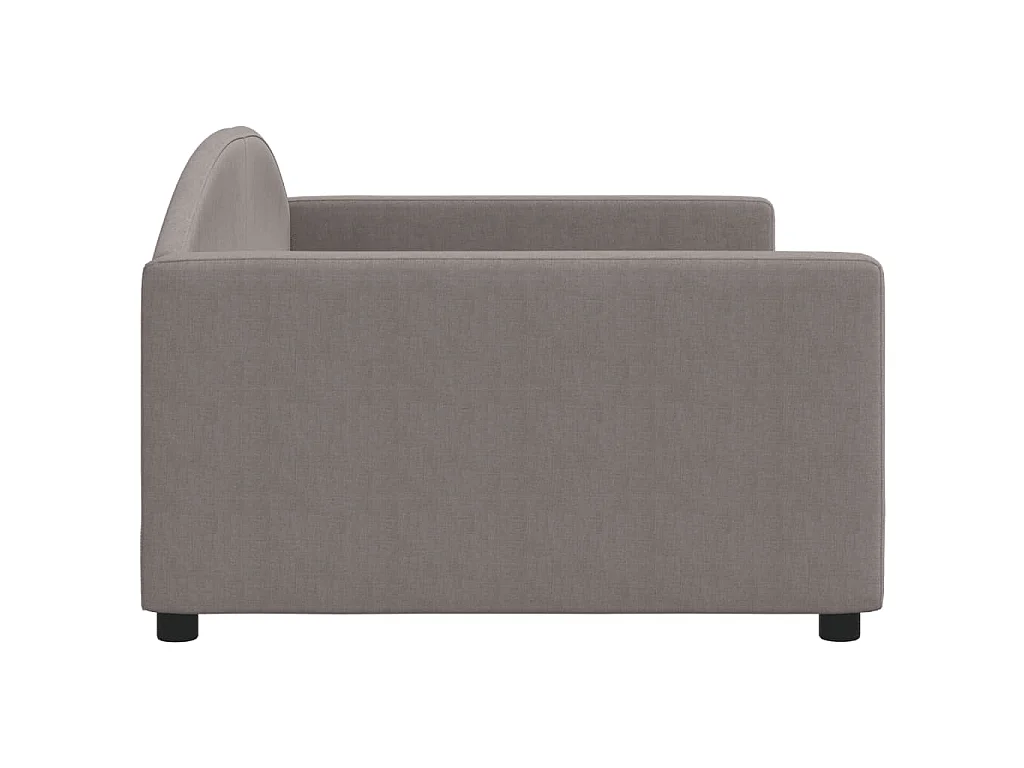 Slaapbank 100x200 cm stof taupe