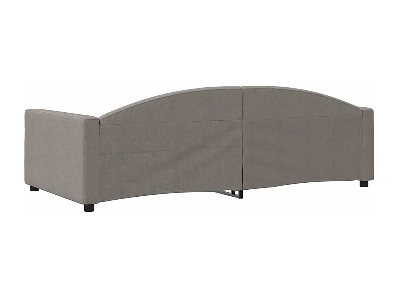 Lit de repos taupe 100x200 cm tissu