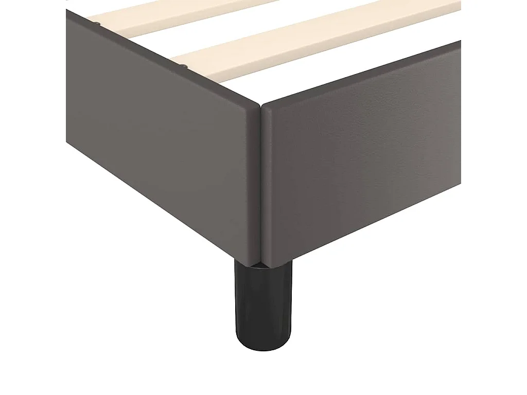 Cadre de lit avec tête de lit sans matelas gris 90x200 cm