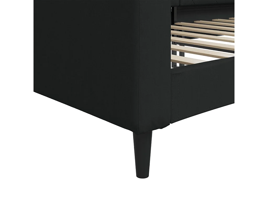 Sofá-cama 90x200 cm tecido preto