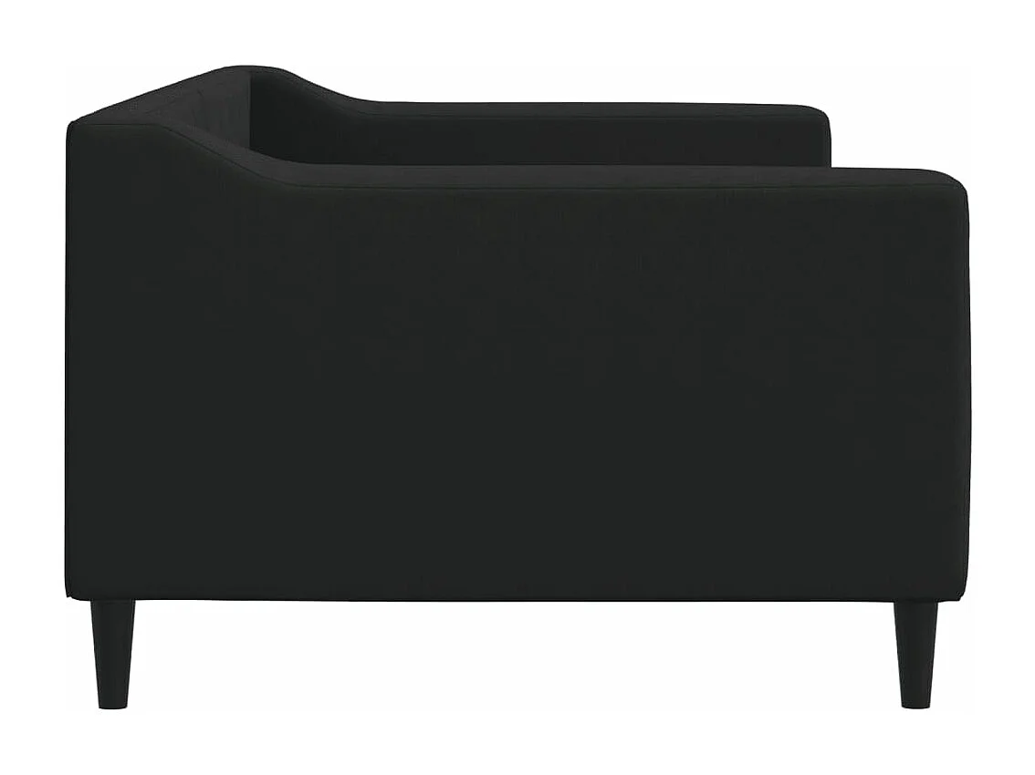 Lit de repos sans matelas noir 90x200 cm tissu