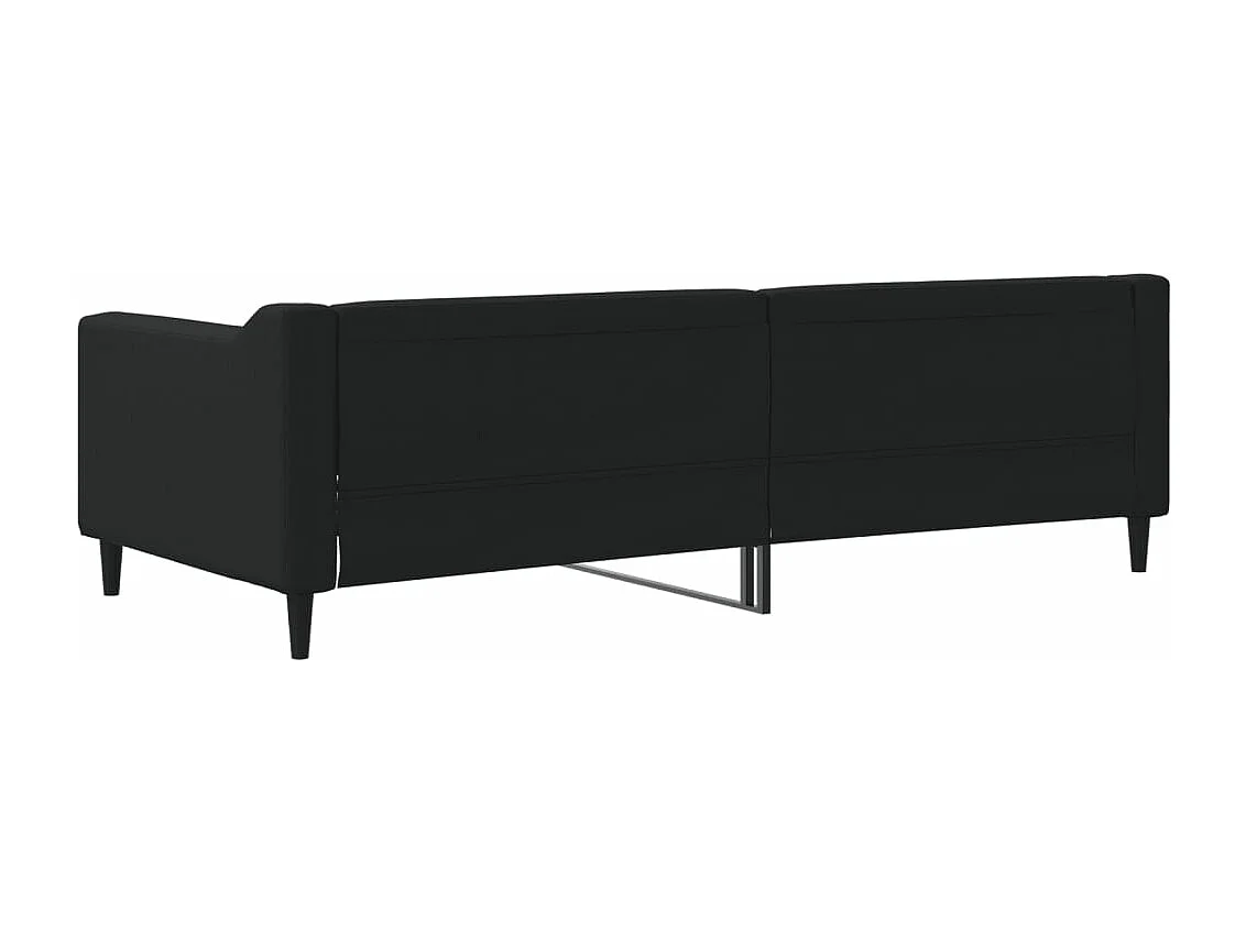 Lit de repos sans matelas noir 90x200 cm tissu