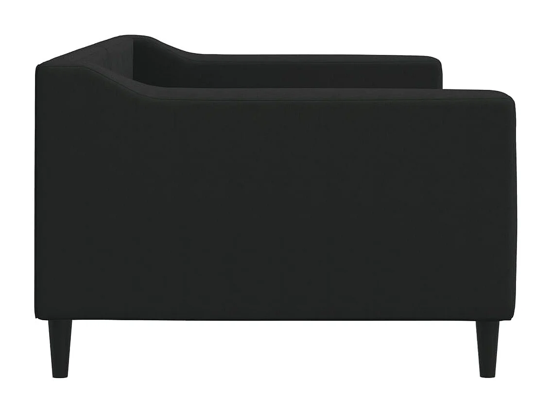 Lit de repos sans matelas noir 90x200 cm tissu
