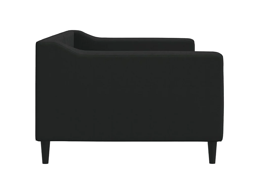 Letto da Giorno Nero 90x200 cm in Tessuto