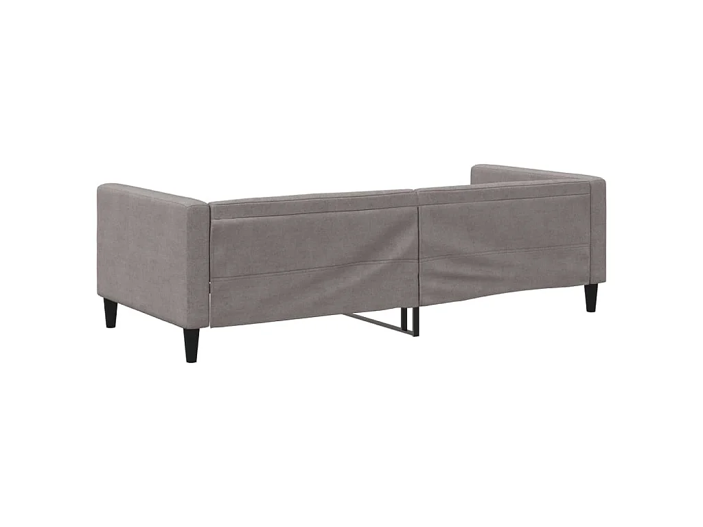 Lit de repos sans matelas taupe 90x200 cm tissu