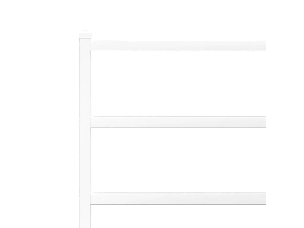 Bedframe met hoofdbord metaal wit 120x190 cm