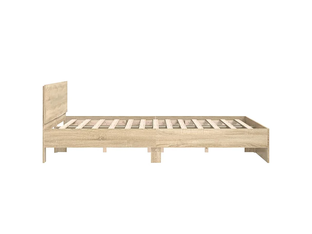 Cadre de lit sans matelas chêne sonoma 200x200 cm