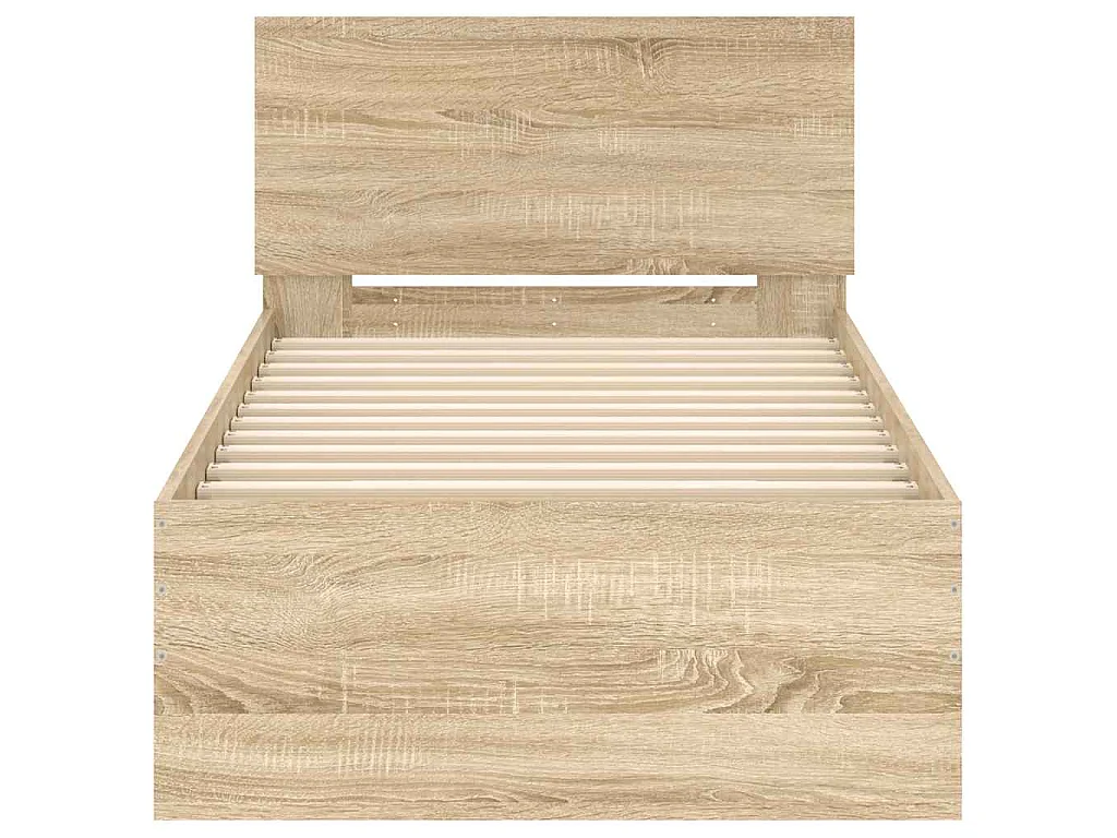 Cadre de lit sans matelas avec tête de lit 75x190 cm