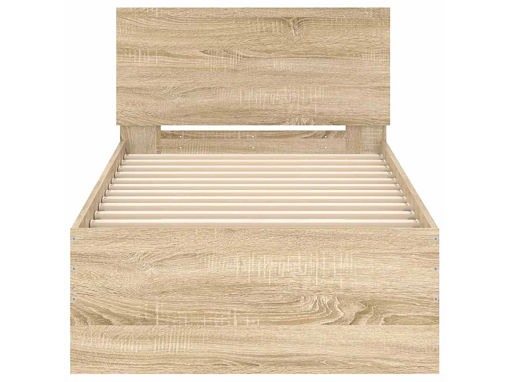 Cadre de lit sans matelas avec tête de lit 75x190 cm
