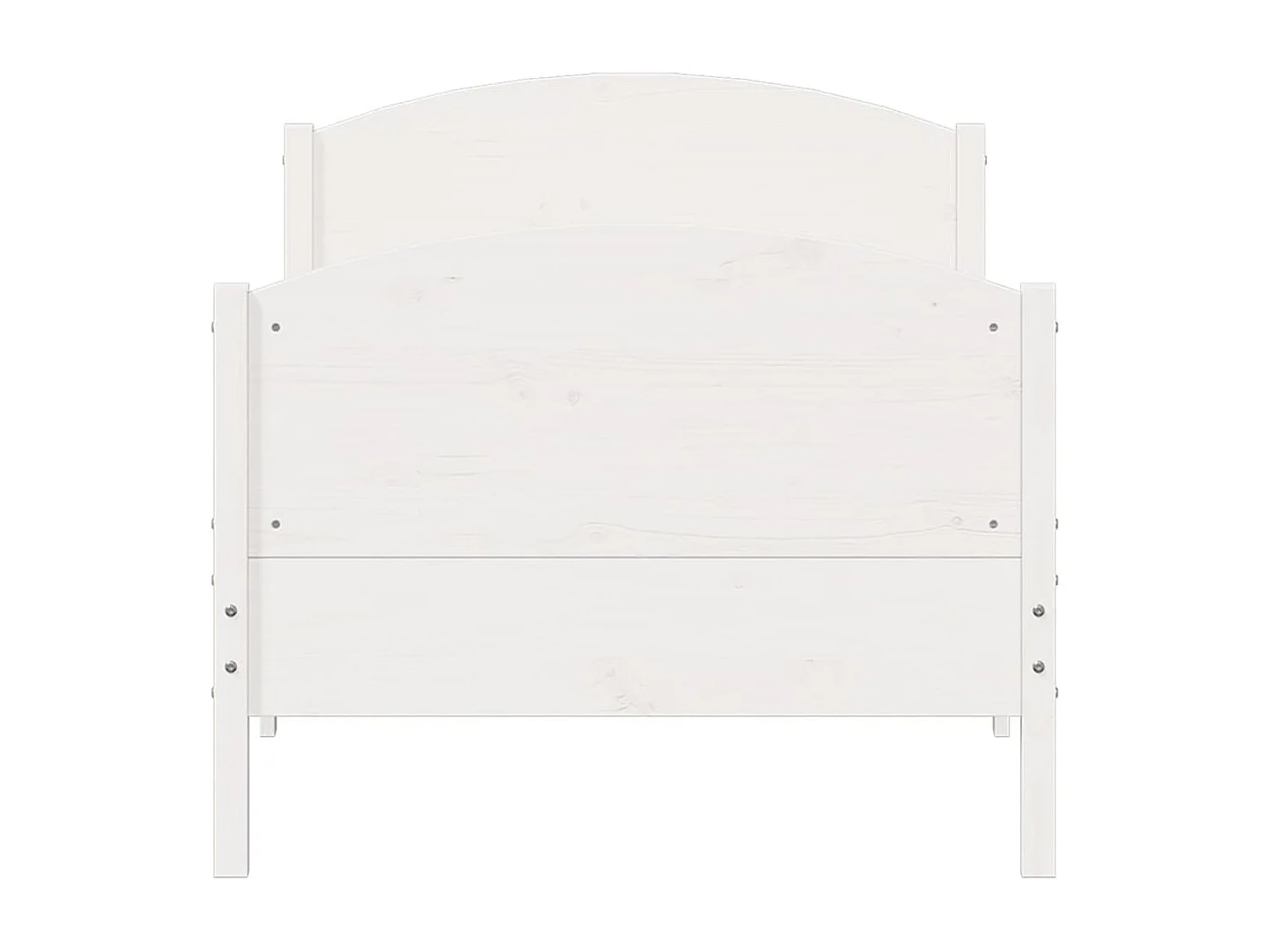 Cadre de lit sans matelas blanc 90x200 cm bois de pin massif