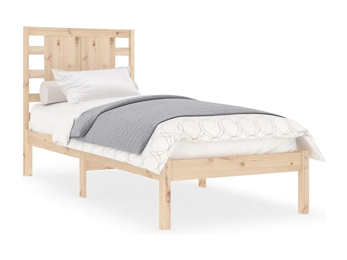Cadre de lit sans matelas 75x190 cm bois massif