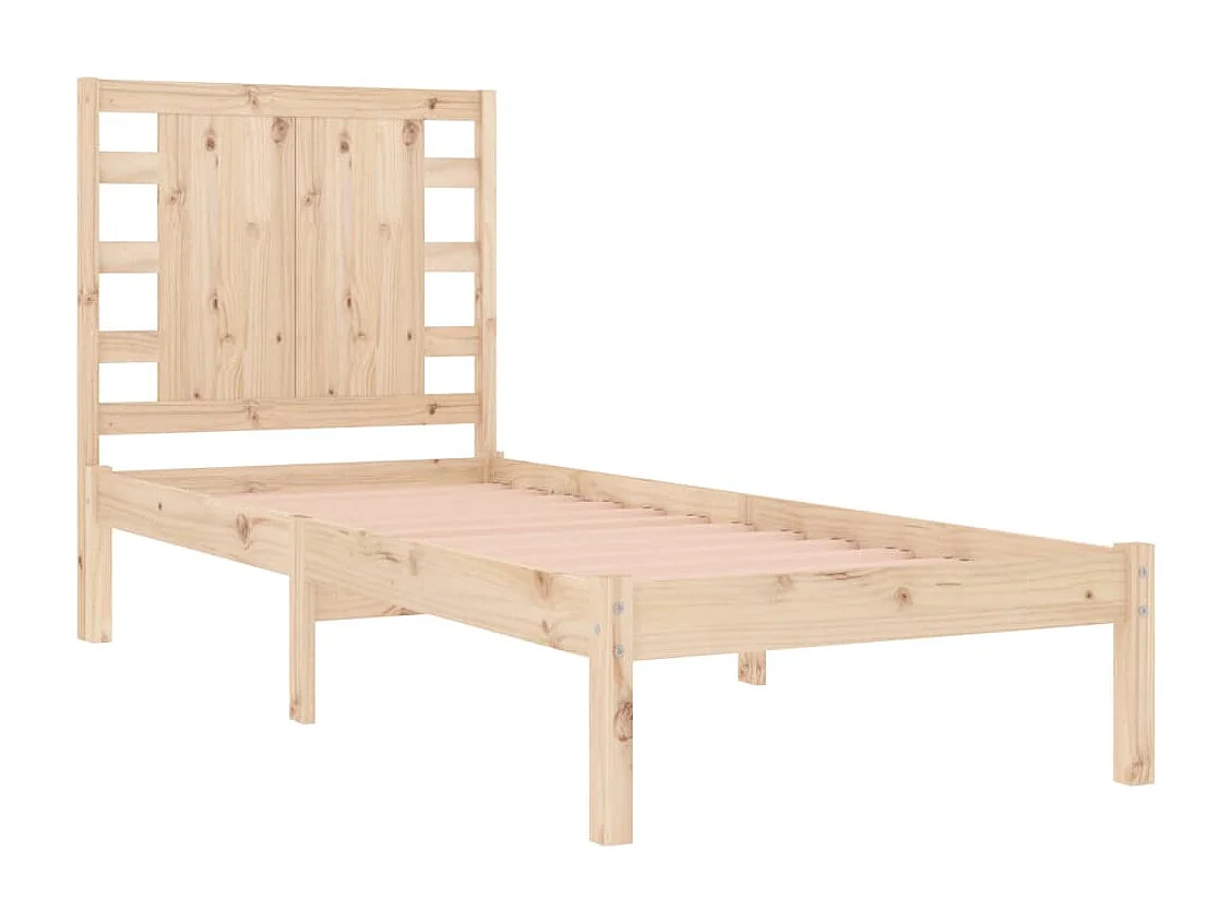Cadre de lit sans matelas 75x190 cm bois massif