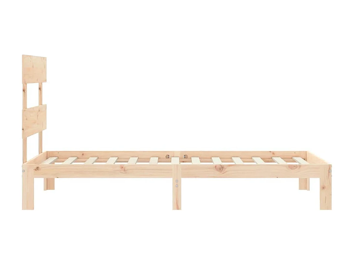 Bedframe met hoofdbord massief hout