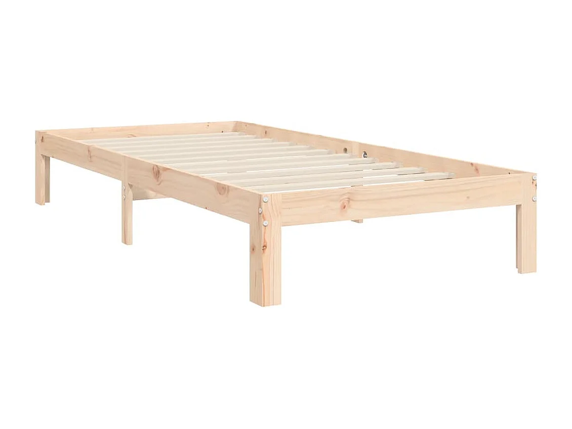 Bedframe met hoofdbord massief hout