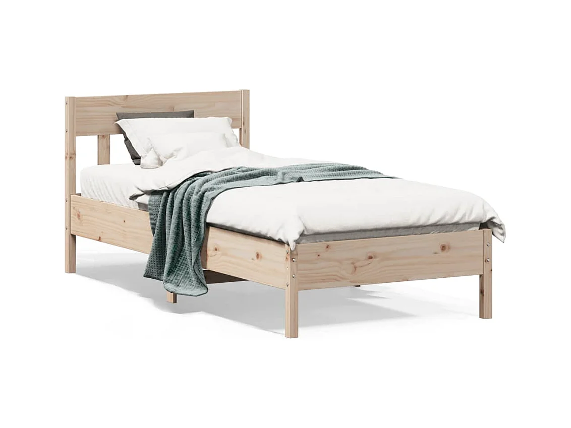 Cadre de lit sans matelas 90x200 cm bois de pin massif