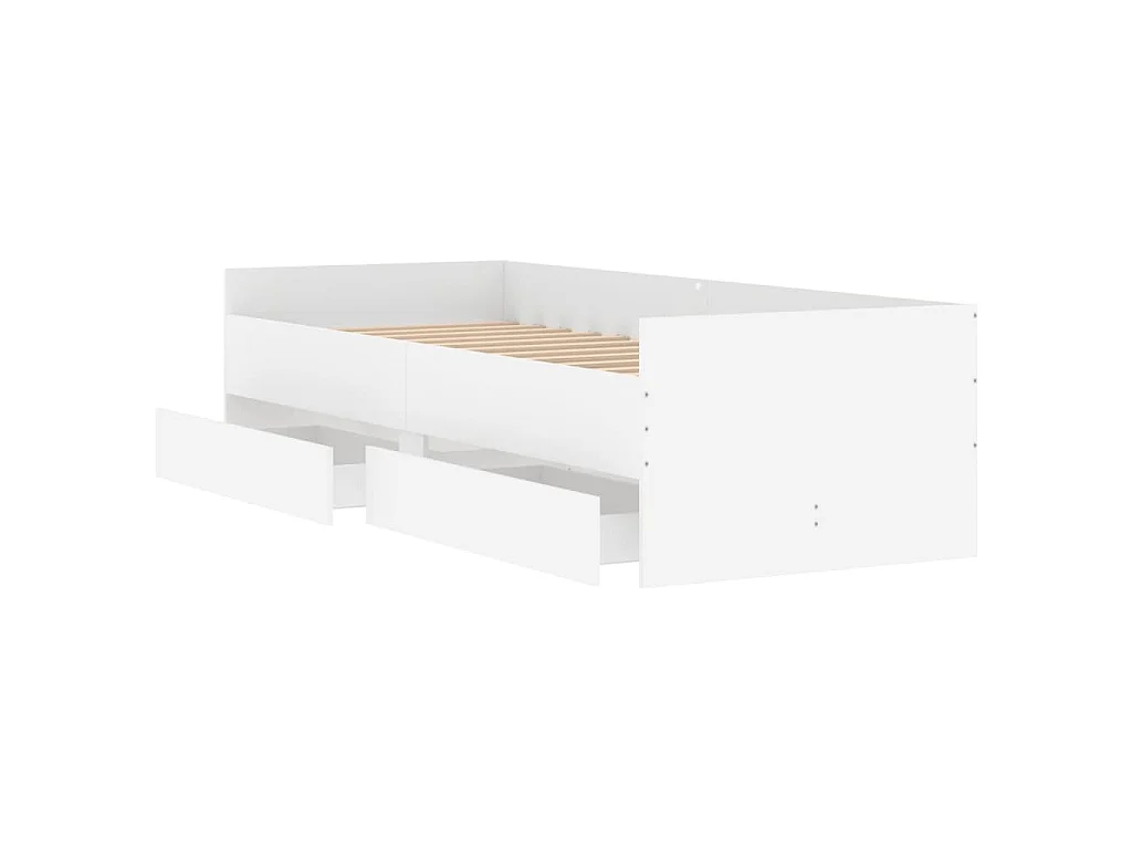 Bedframe met lades wit 90x200 cm