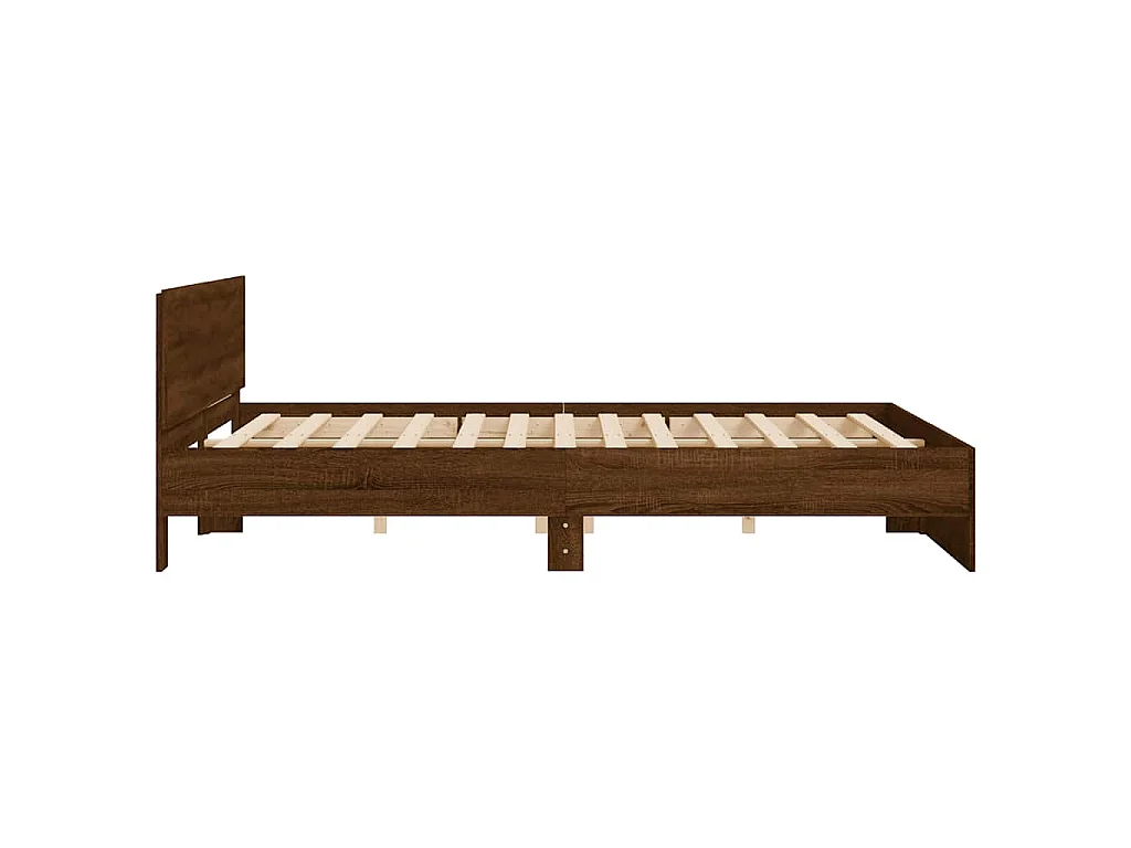 Cadre de lit sans matelas chêne marron 200x200 cm