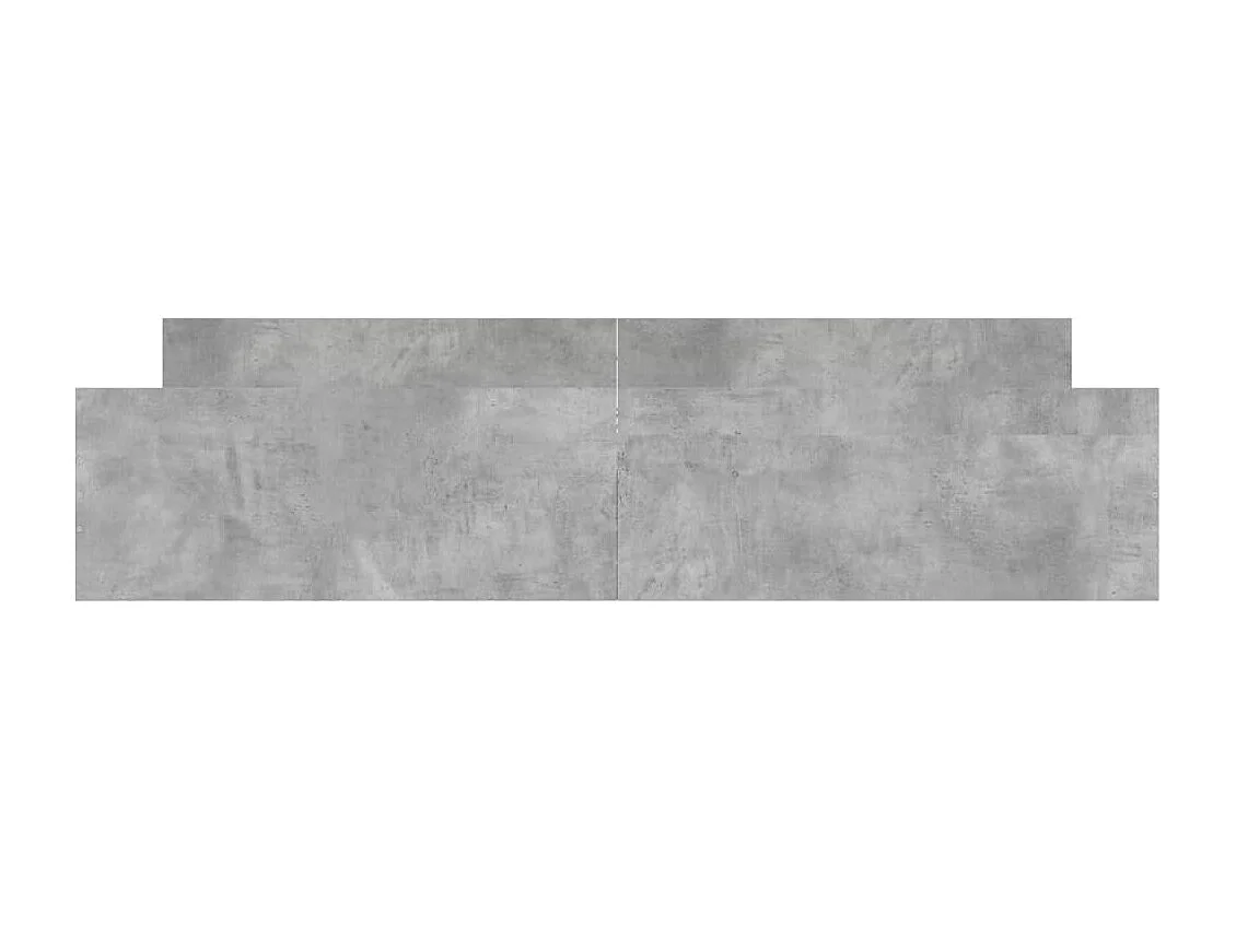 Cadre de lit sans matelas gris béton 200x200 cm