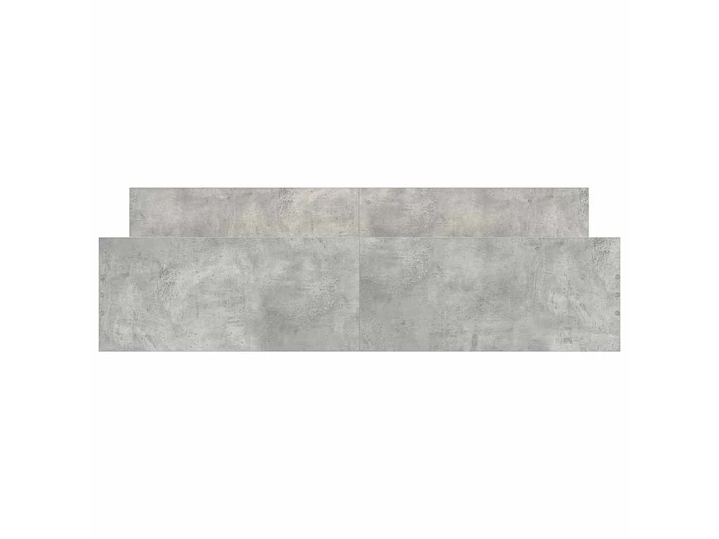Cadre de lit sans matelas gris béton 200x200 cm