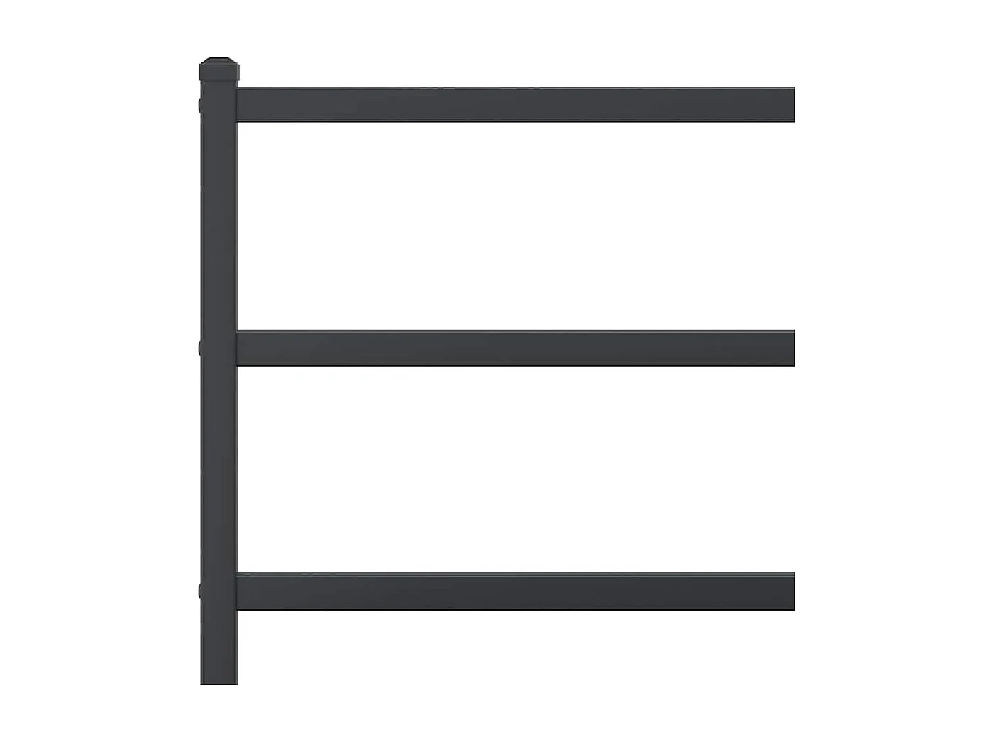 Cadre de lit métal sans matelas avec tête de lit noir 120x190cm