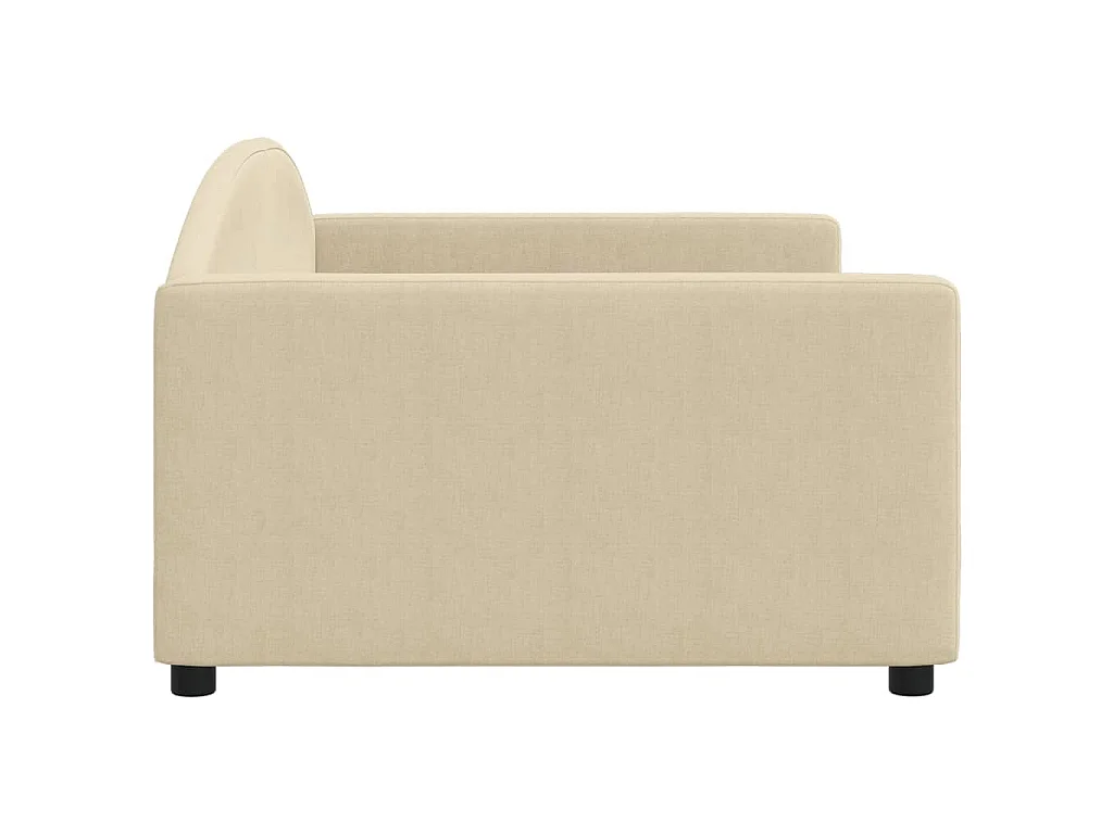 Lit de repos crème 100x200 cm tissu