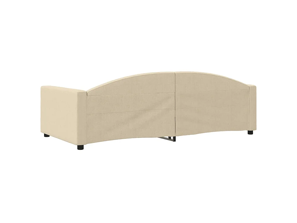 Lit de repos crème 100x200 cm tissu