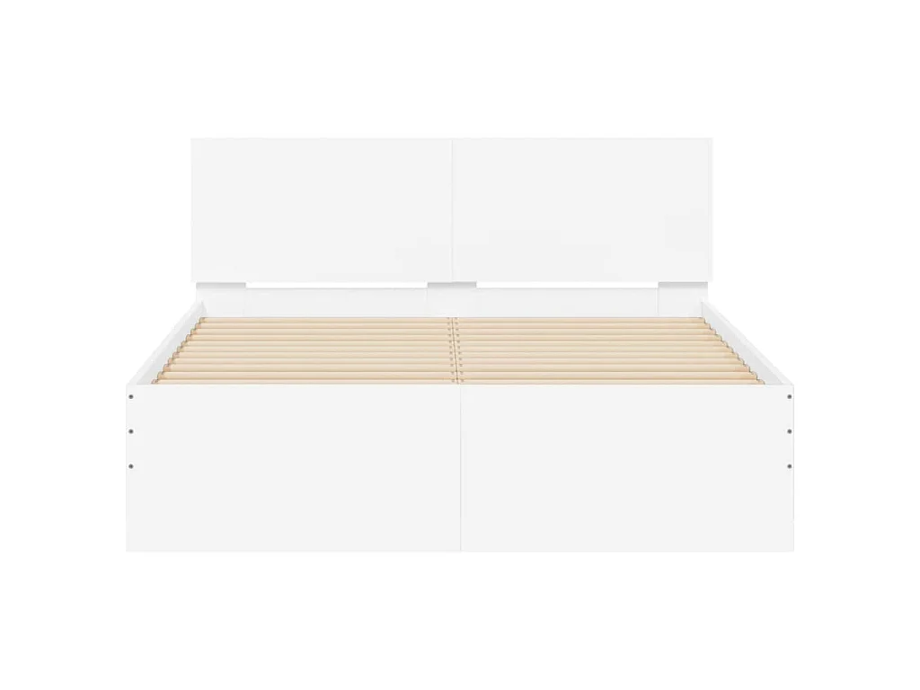Cadre de lit sans matelas blanc 120x200 cm