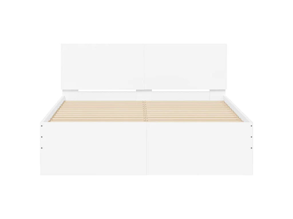 Cadre de lit sans matelas blanc 120x200 cm