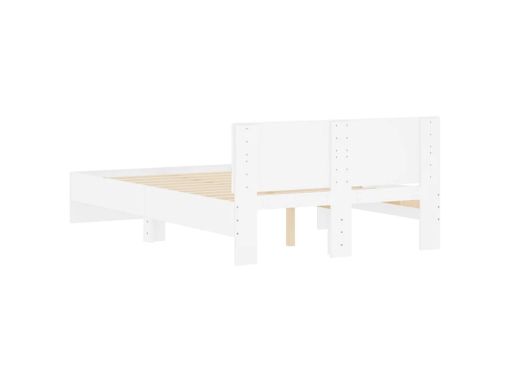 Cadre de lit sans matelas blanc 120x200 cm