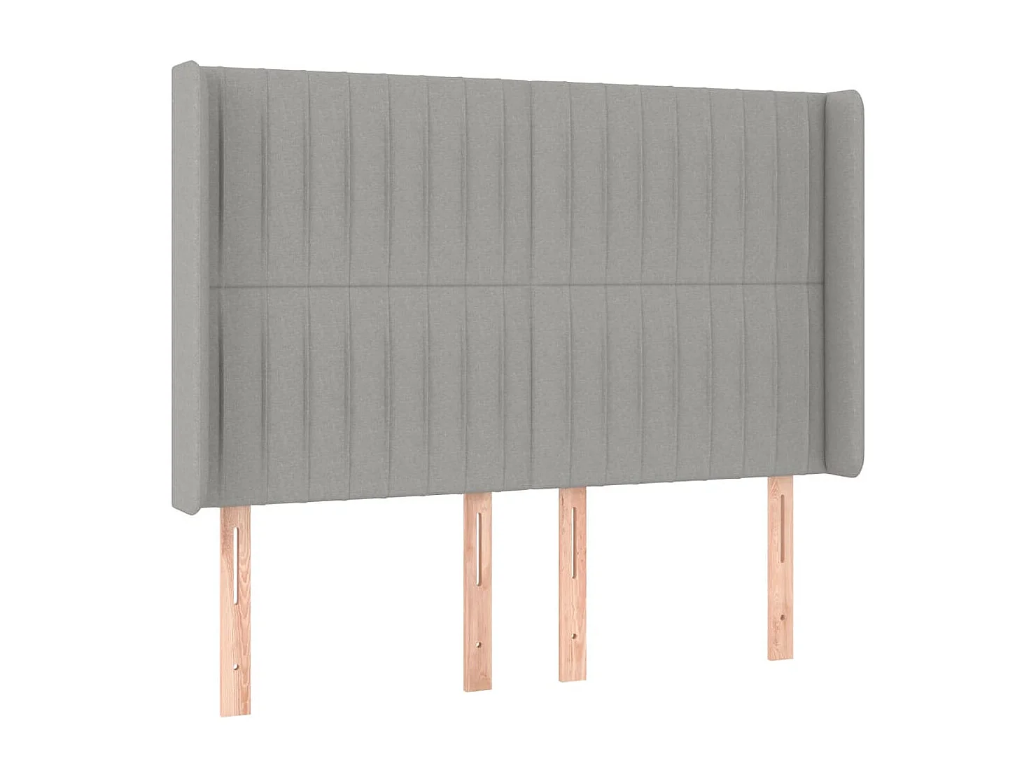 Boxspring met matras en LED stof lichtgrijs 140x190 cm