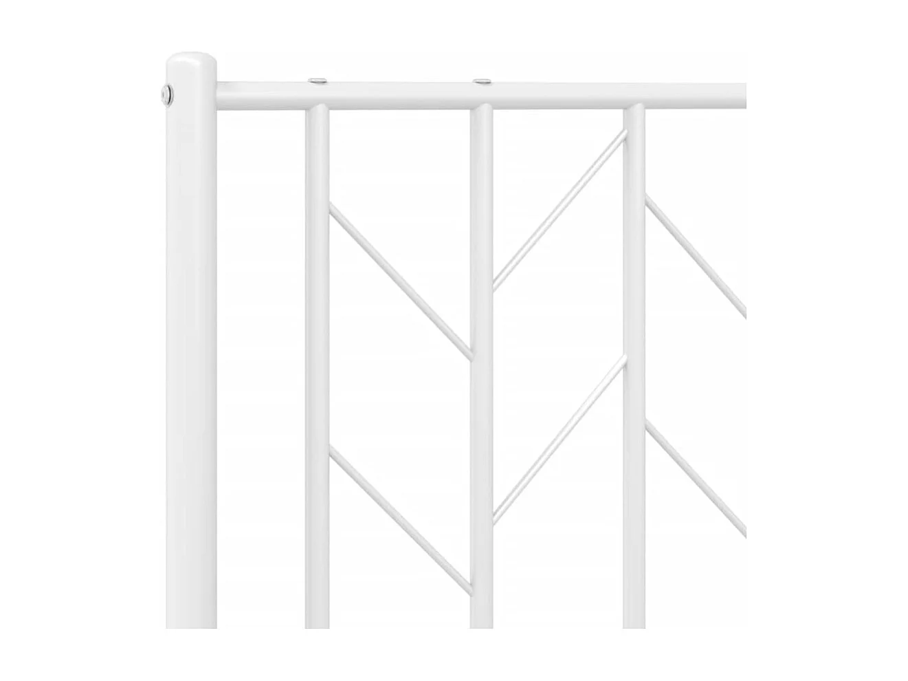 Bedframe met hoofdbord metaal wit 90x200 cm