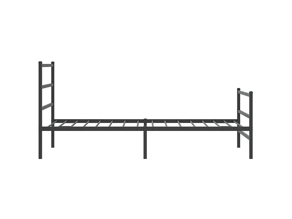 Bedframe met hoofd- en voeteneinde metaal zwart 100x190 cm