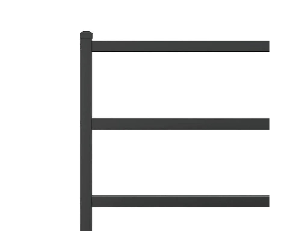 Bedframe met hoofd- en voeteneinde metaal zwart 100x190 cm