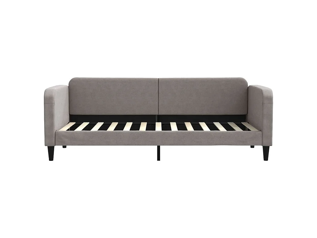 Divano Letto Estraibile con Cassetti Tortora 80x200 cm Tessuto