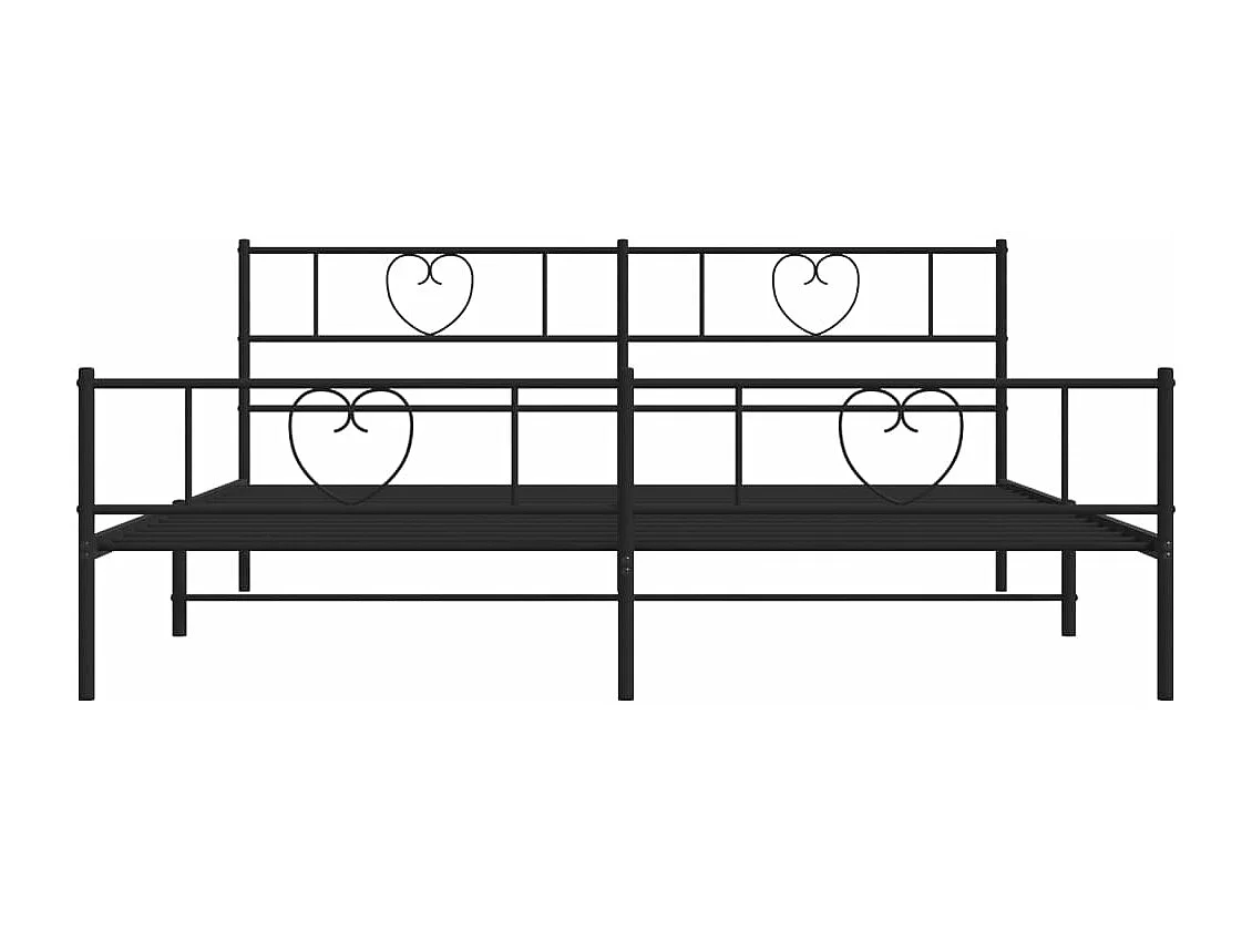 Bedframe met voetbord zonder matras metaal zwart 180x200 cm