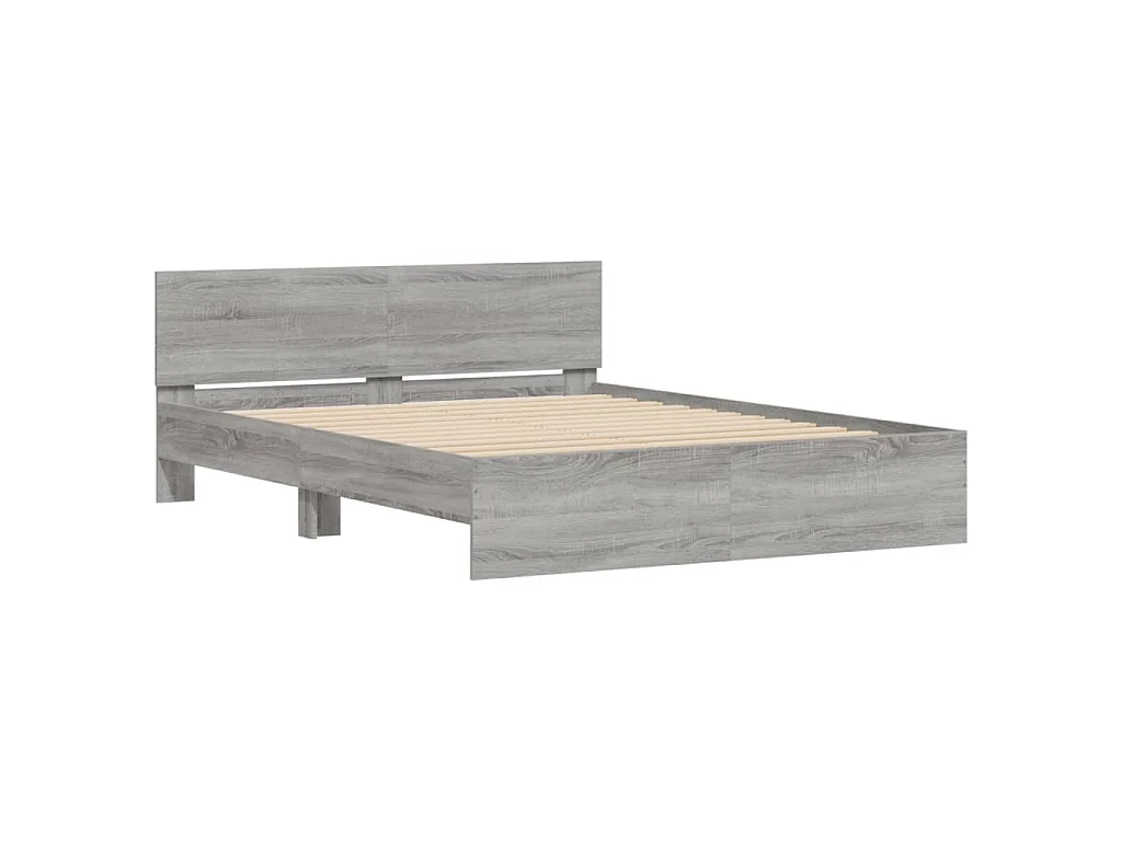 Cadre de lit sans matelas sonoma gris 140x190 cm