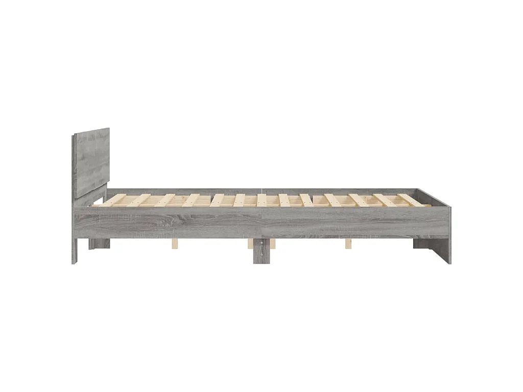 Cadre de lit sans matelas sonoma gris 140x190 cm