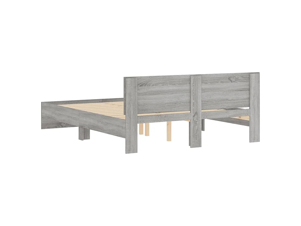Cadre de lit sans matelas sonoma gris 140x190 cm