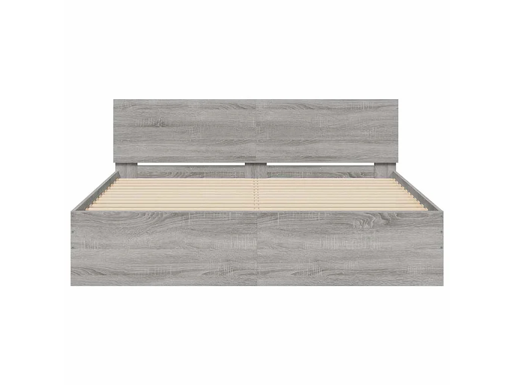 Giroletto con Testiera Grigio Sonoma 140x190 cm
