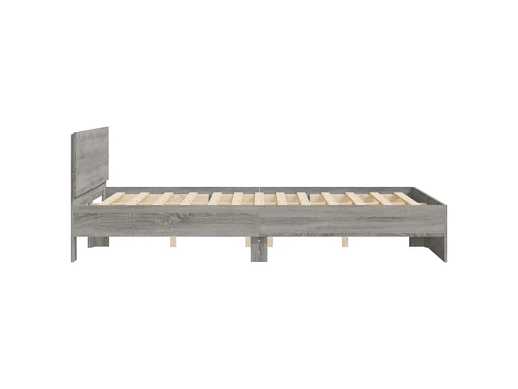 Giroletto con Testiera Grigio Sonoma 140x190 cm