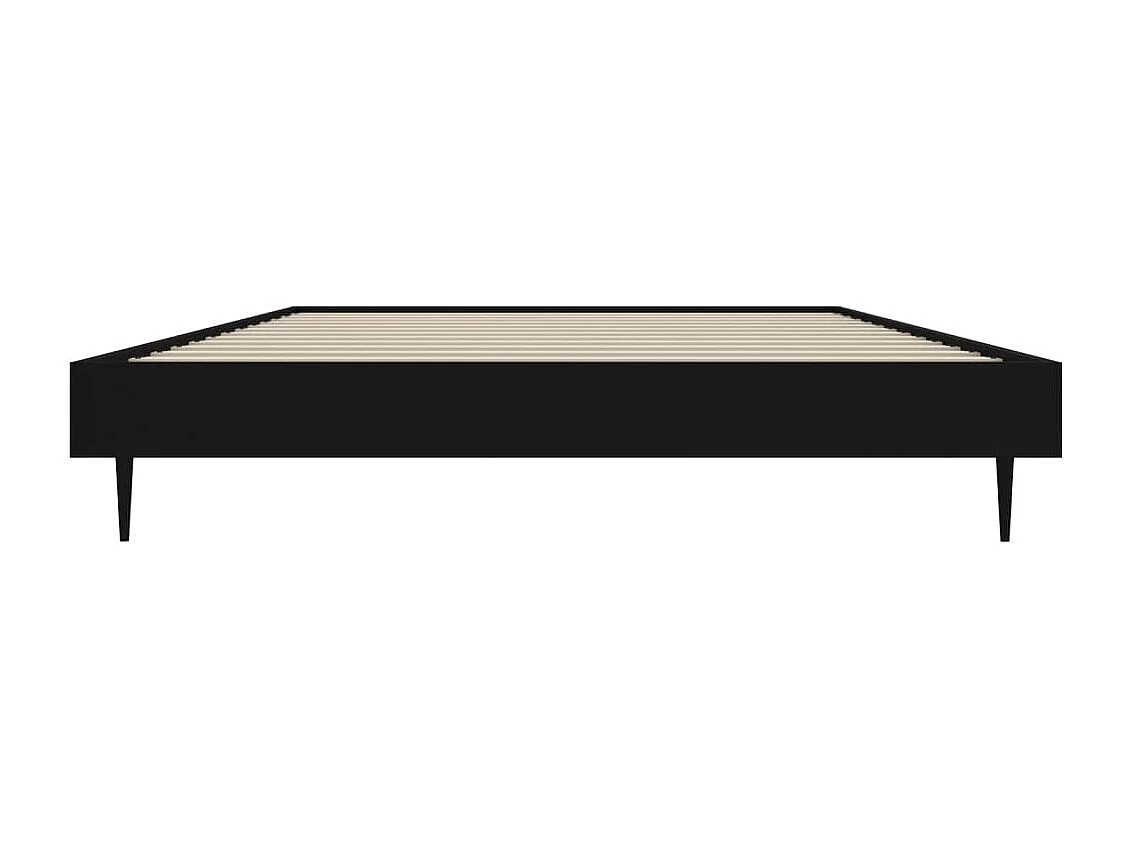 Cadre de lit sans matelas noir 100x200 cm bois d'ingénierie
