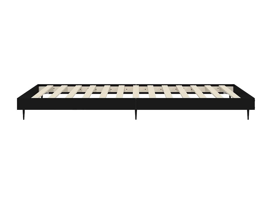 Cadre de lit sans matelas noir 100x200 cm bois d'ingénierie