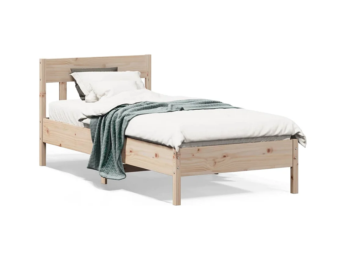 Cadre de lit sans matelas 90x190 cm bois de pin massif