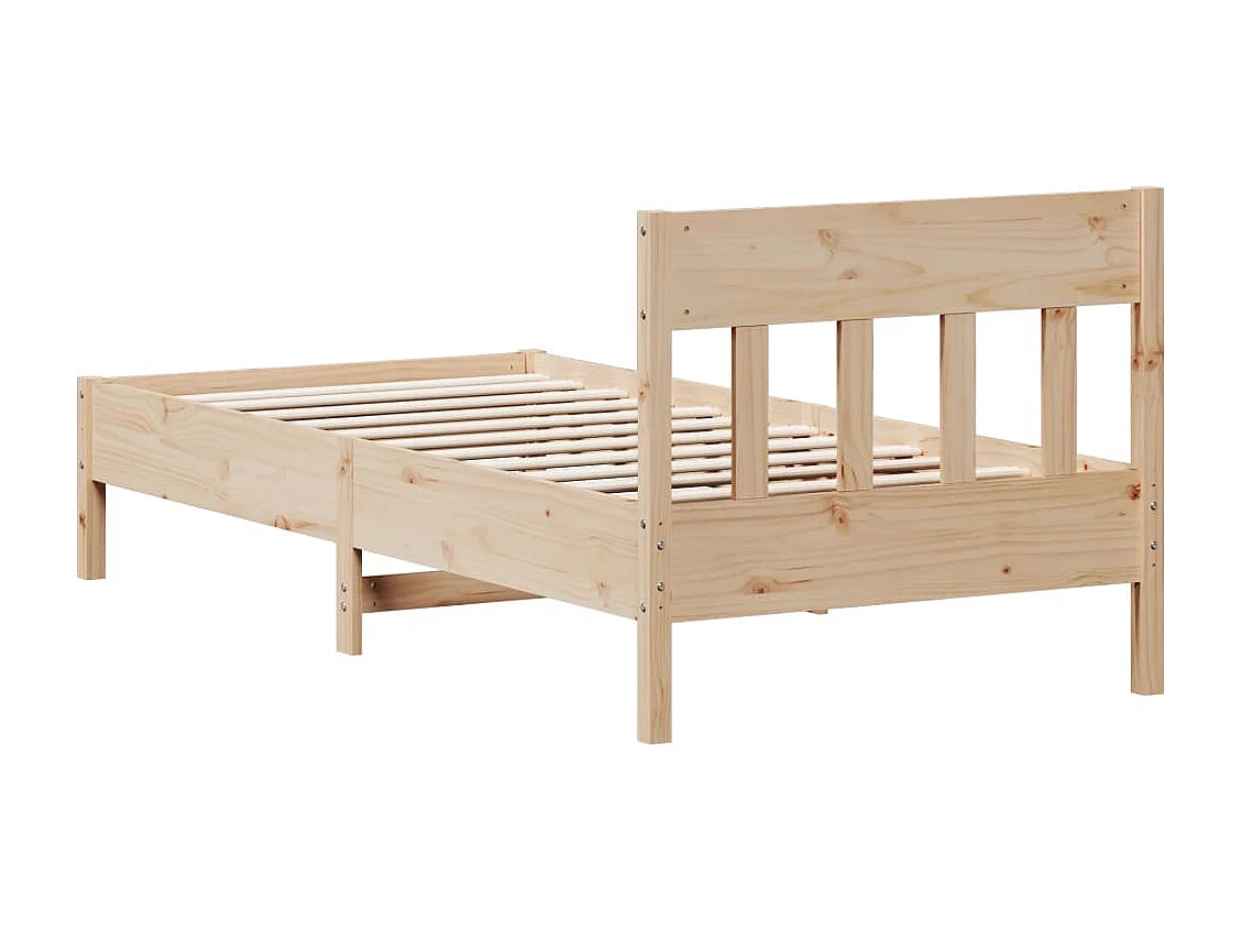 Cadre de lit sans matelas 90x190 cm bois de pin massif