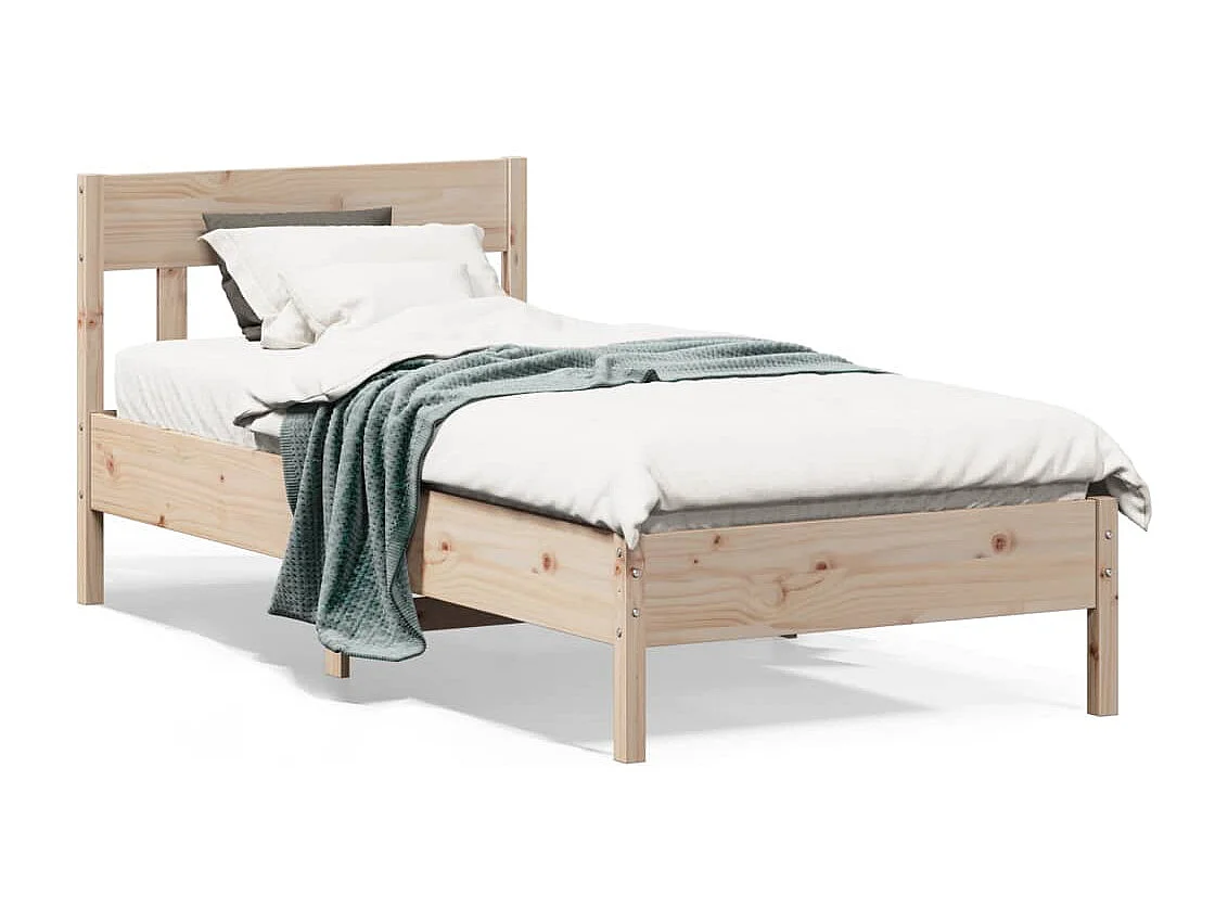 Cadre de lit sans matelas 90x190 cm bois de pin massif