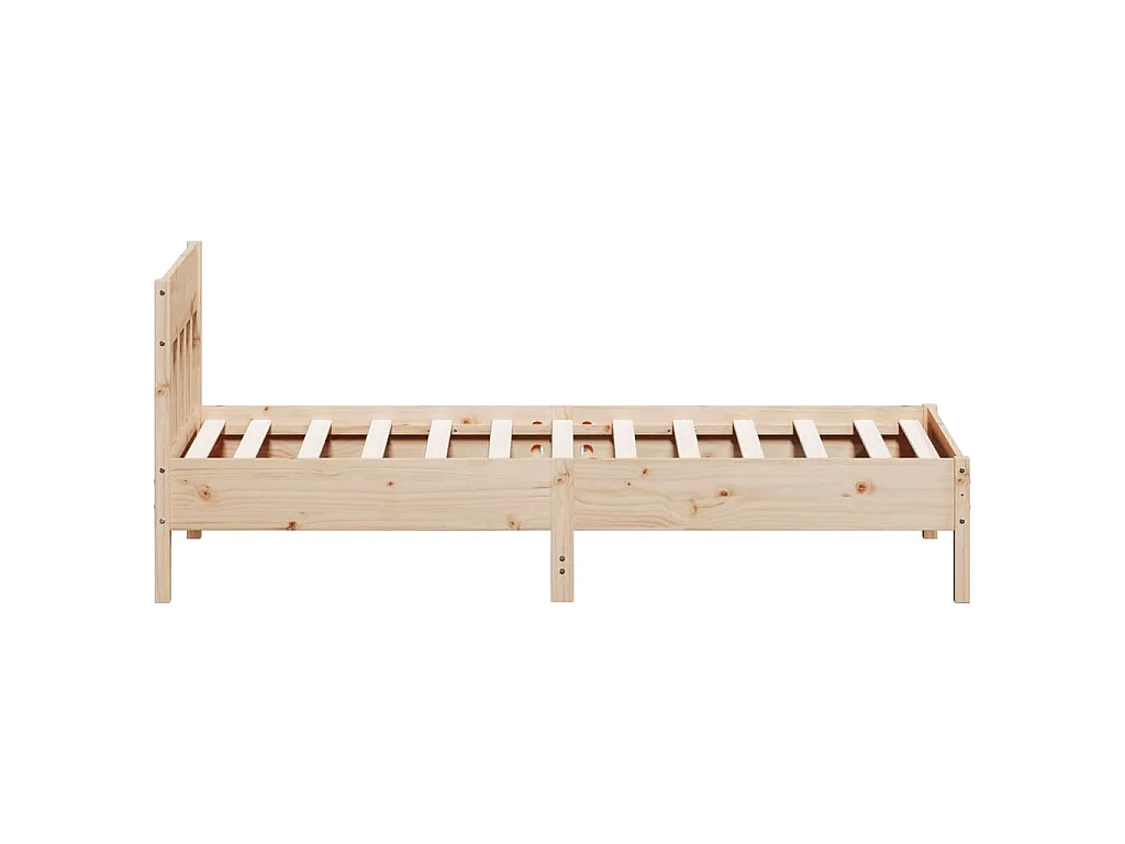 Estructura de cama sin colchón madera maciza de pino 90x190 cm