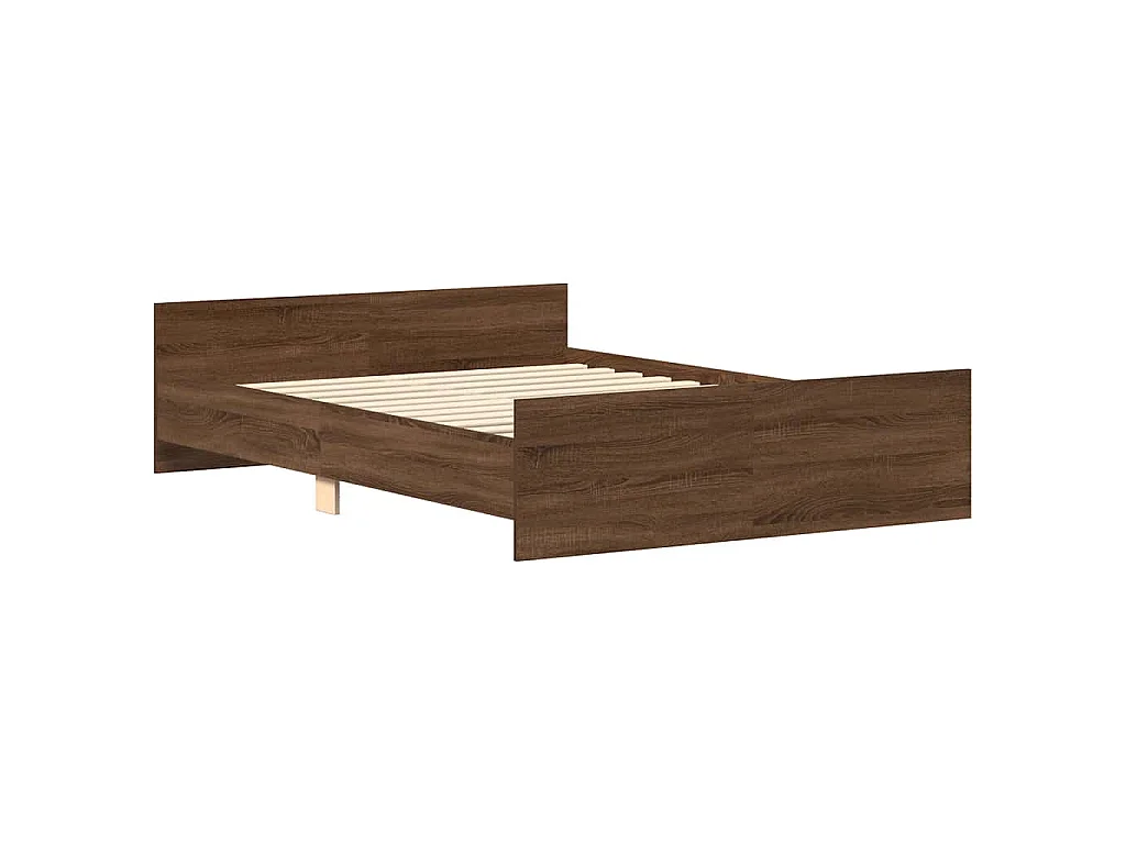Cadre de lit sans matelas chêne marron 140x190 cm