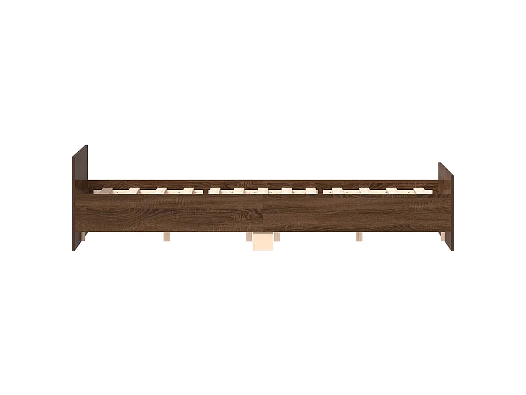Cadre de lit sans matelas chêne marron 140x190 cm
